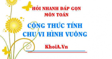 Công thức tính chu vi hình vuông viết như nào? Hỏi nhanh đáp gọn môn Toán
